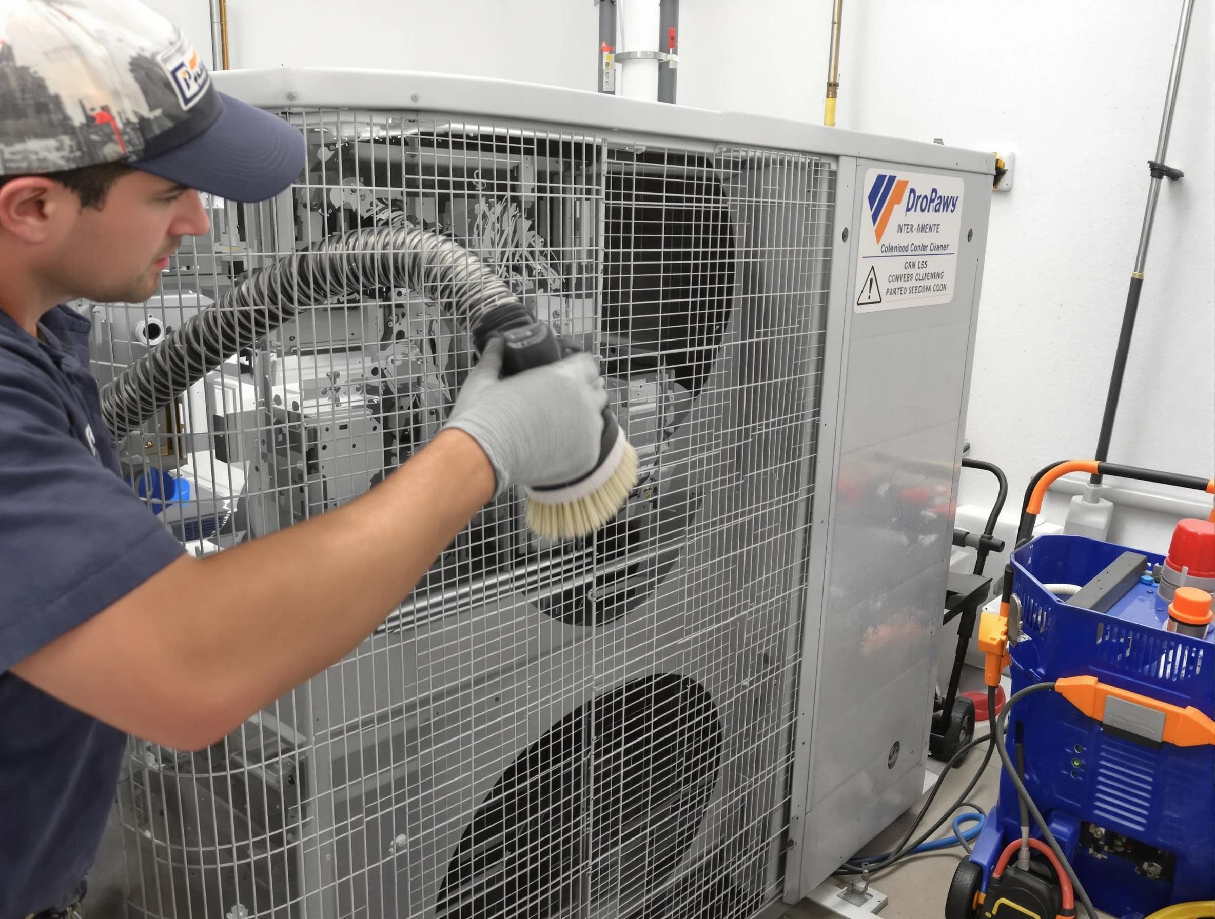 Mapleton Air Duct Cleaning specialist performing precision AC coil cleaning for improved system performance in Mapleton