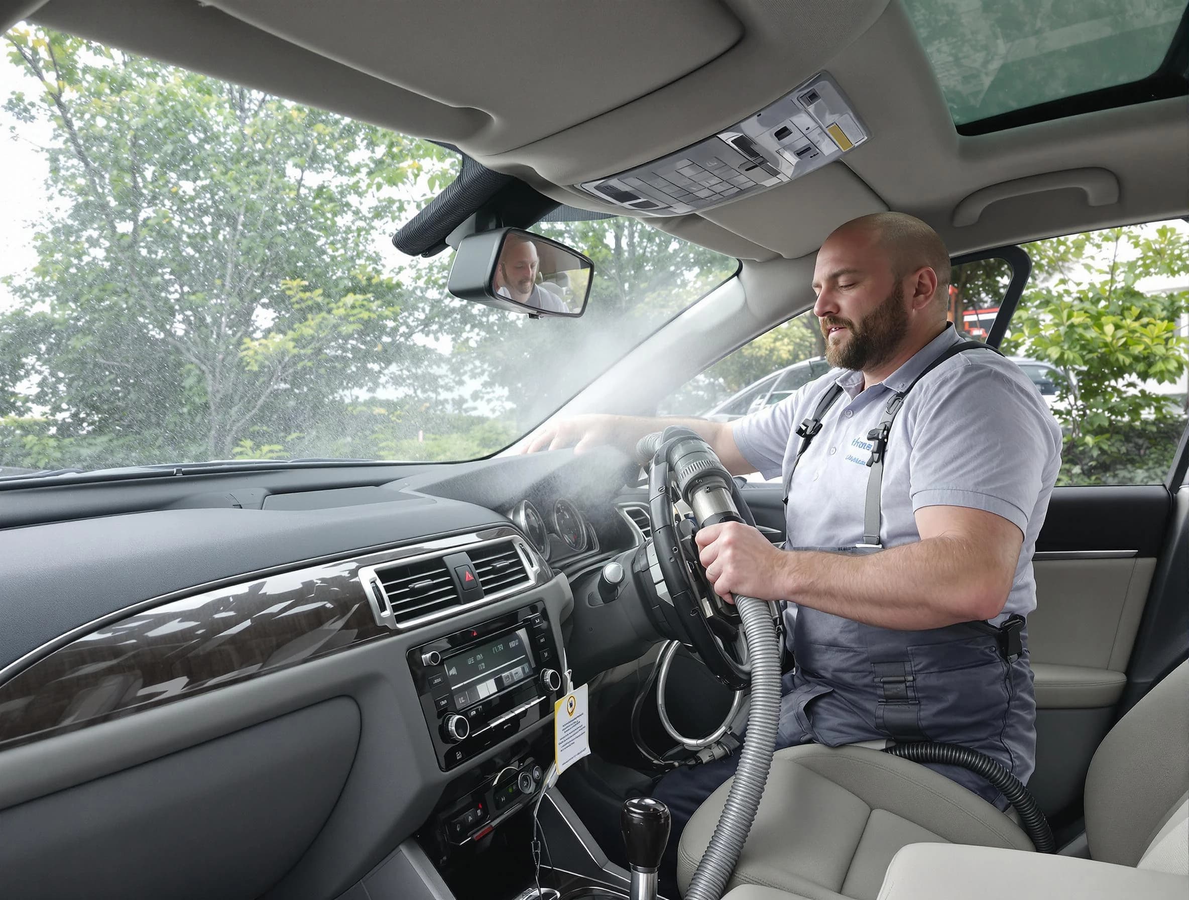 Mapleton Air Duct Cleaning specialist performing professional car duct cleaning in Mapleton