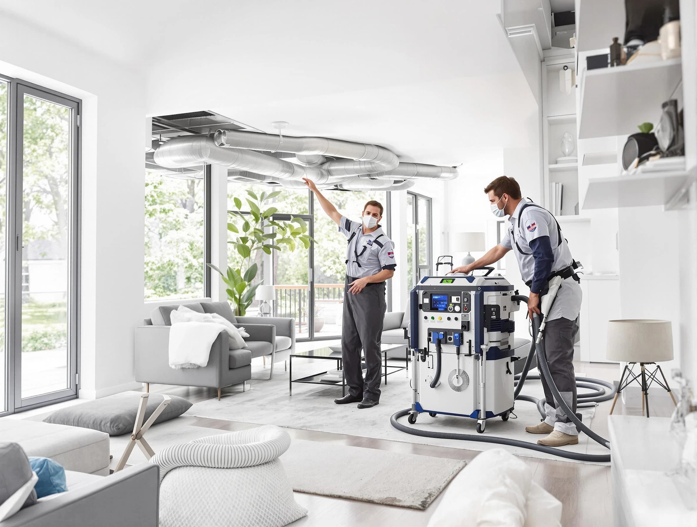 Mapleton Air Duct Cleaning professional conducting pure air duct cleaning with state-of-the-art equipment in Mapleton