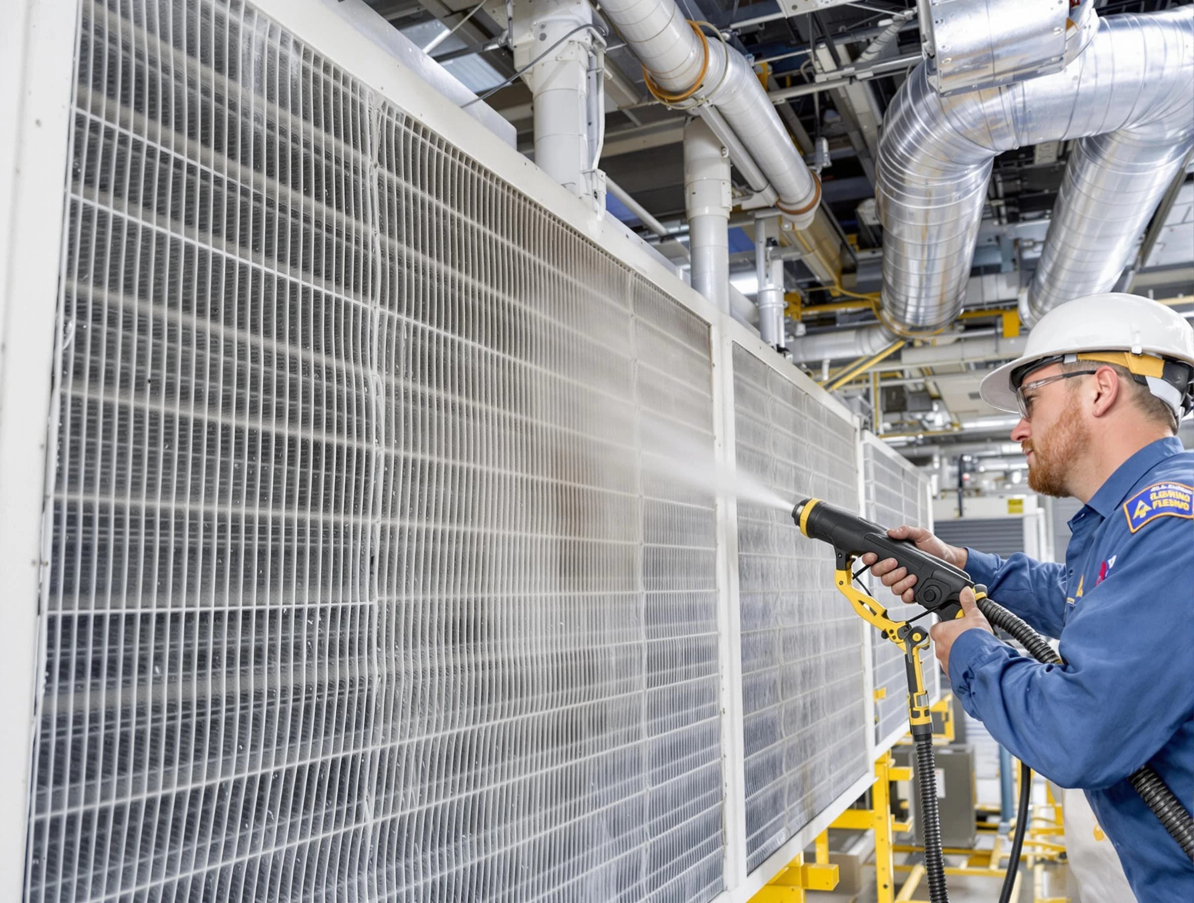 Professional commercial coil cleaning by Mapleton Air Duct Cleaning in Mapleton