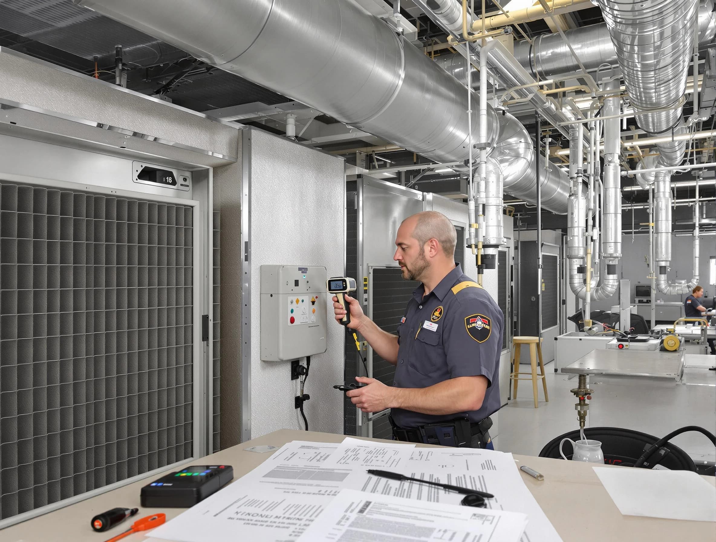 Professional filter system inspection by Mapleton Air Duct Cleaning in Mapleton