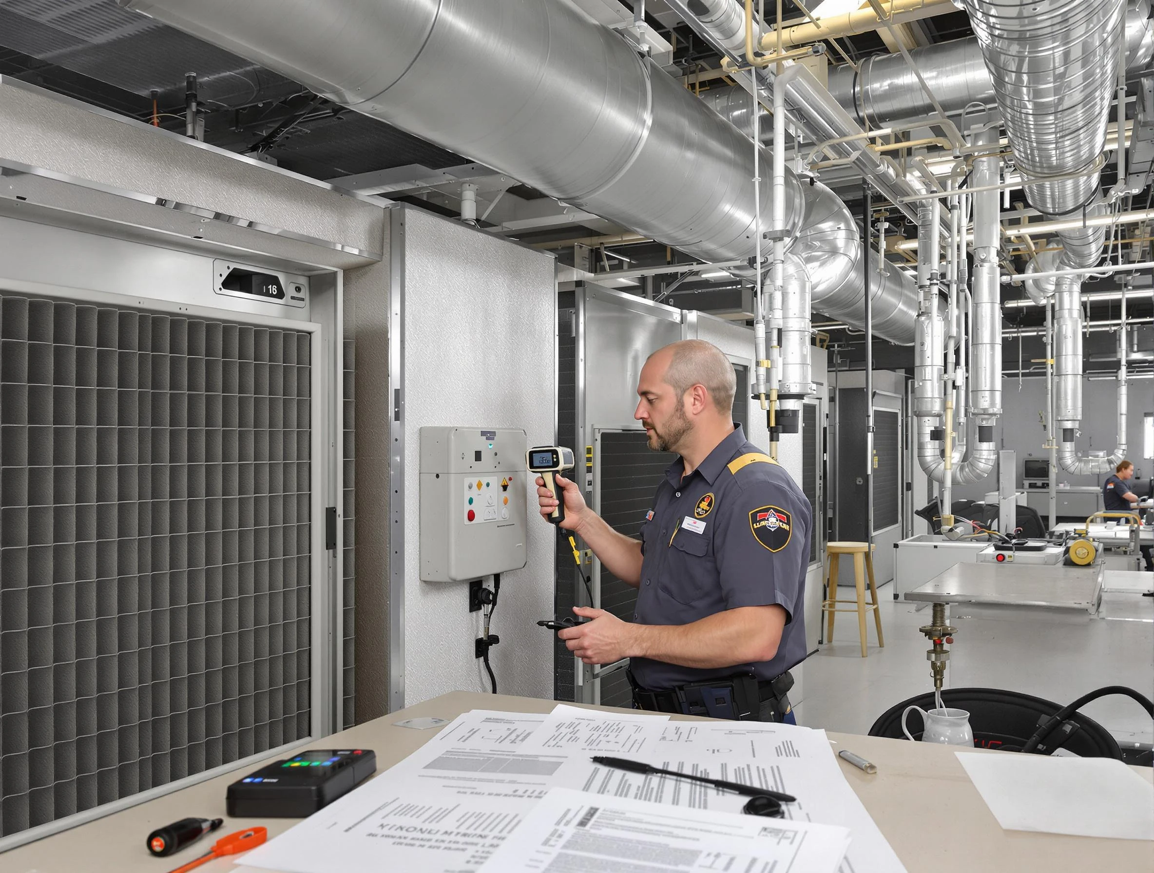 Professional filter system inspection by Mapleton Air Duct Cleaning in Mapleton